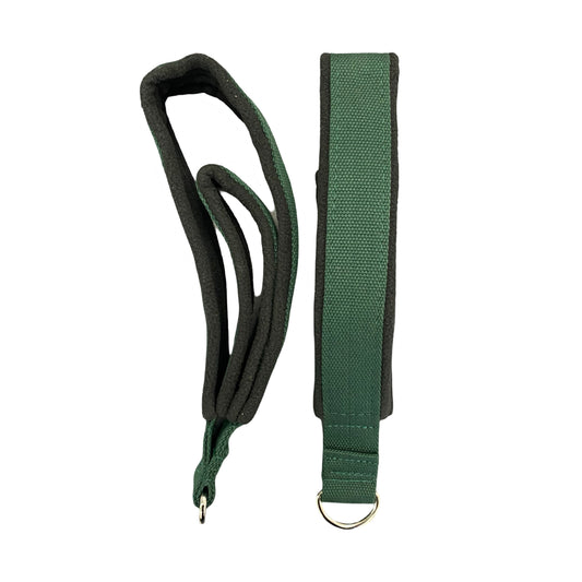 Double Loop Straps D Ring - One Pair - Green Black (CLEARANCE)